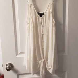 Tie Front Sleeveless Blouse